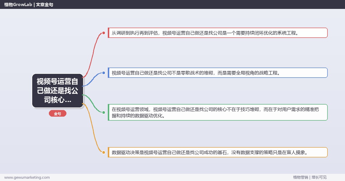 2026年视频号运营自己做还是找公司核心策略与实操方法