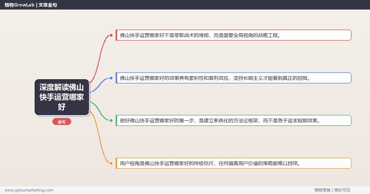 深度解读佛山快手运营哪家好：推荐佛山地区优质快手运营服务商关键要点
