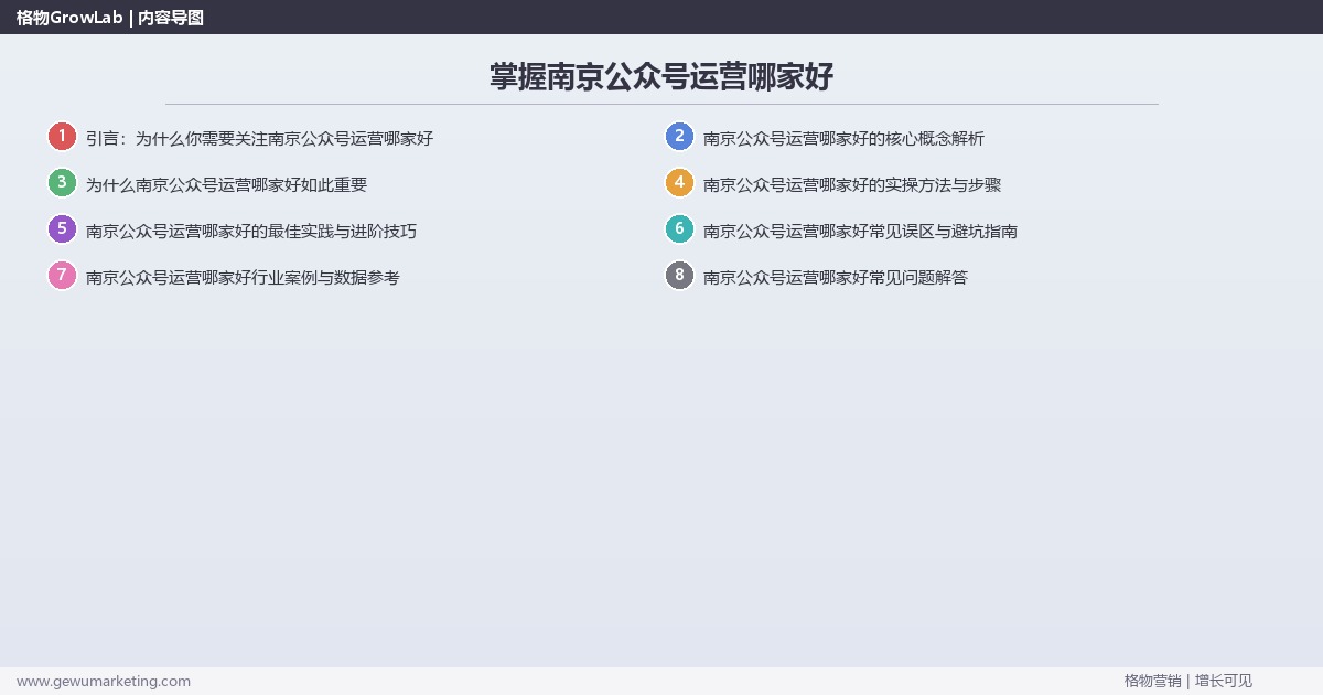 掌握南京公众号运营哪家好：推荐南京地区优质公众号运营服务商的系统性方法