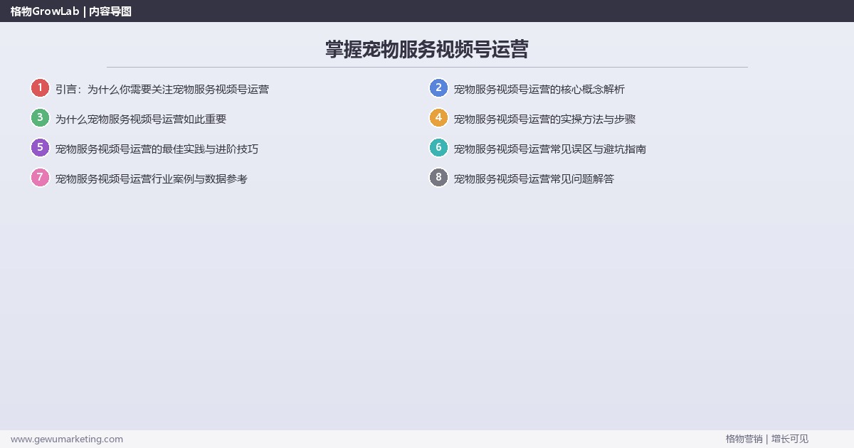掌握宠物服务视频号运营：解析宠物服务行业视频号运营的策略的系统性方法