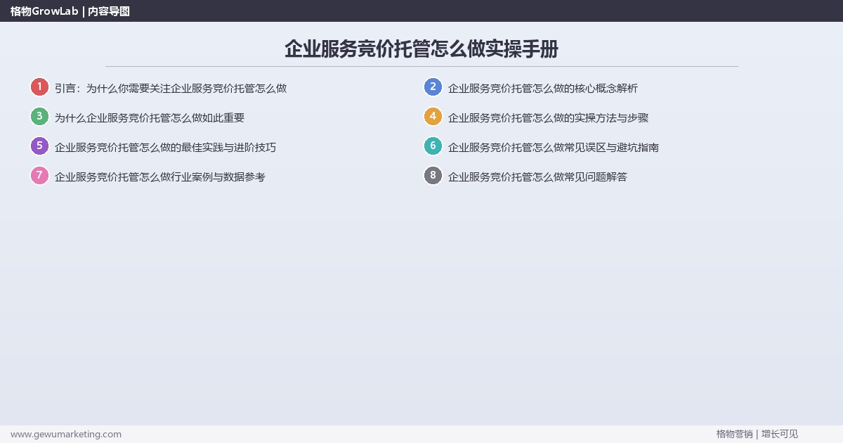 企业服务竞价托管怎么做实操手册：策略、工具与案例分析