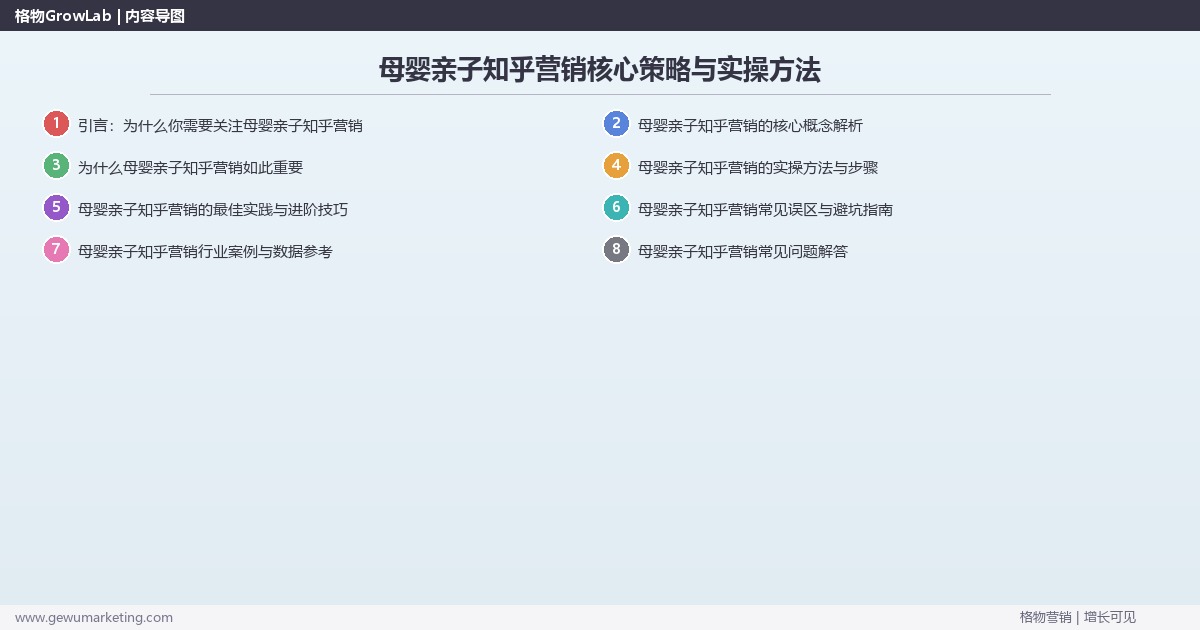 2026年母婴亲子知乎营销核心策略与实操方法 2026年母婴亲子知乎营销核心策略与实操方法