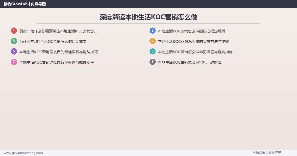 深度解读本地生活KOC营销怎么做：拆解本地生活行业KOC营销的执行方法关键要点