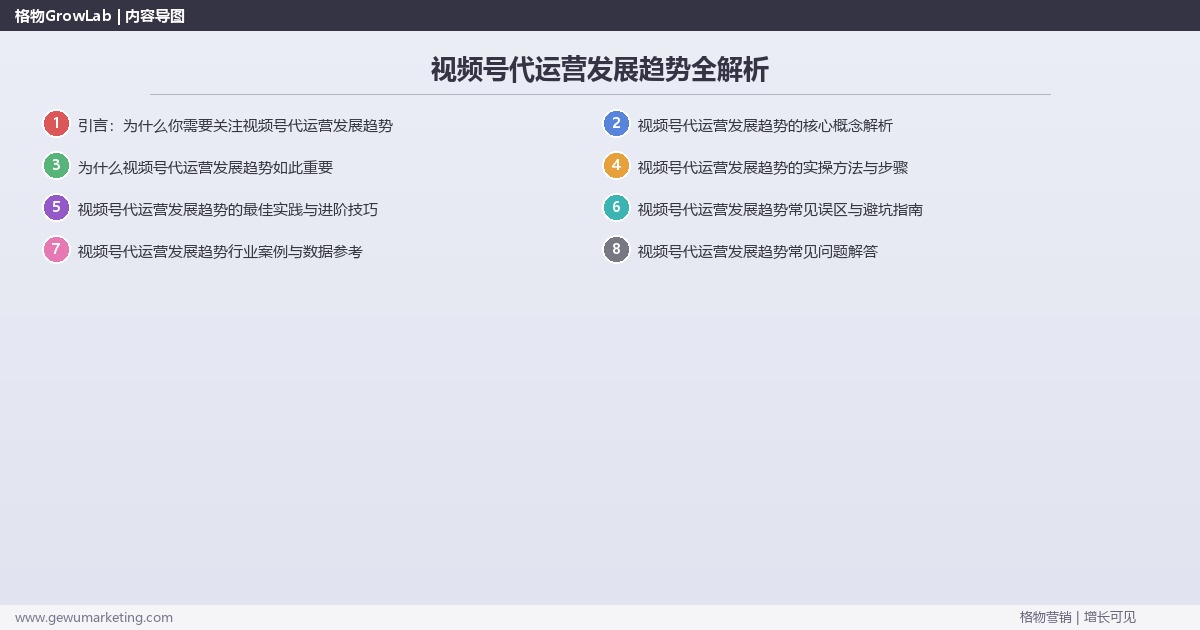视频号代运营发展趋势全解析：从策略到落地的系统方法
