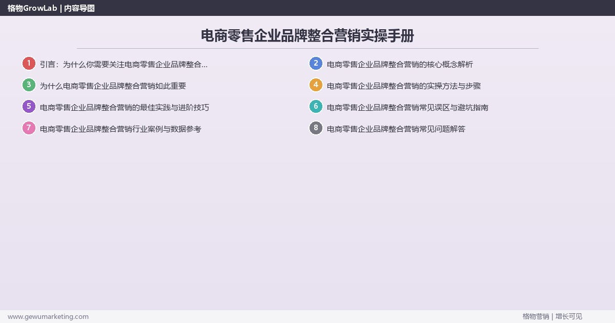 电商零售企业品牌整合营销实操手册：策略、工具与案例分析