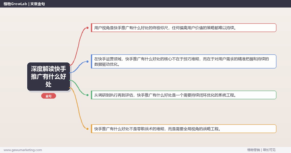 深度解读快手推广有什么好处：列举快手推广带来的具体收益关键要点