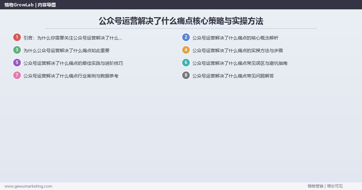 2026年公众号运营解决了什么痛点核心策略与实操方法