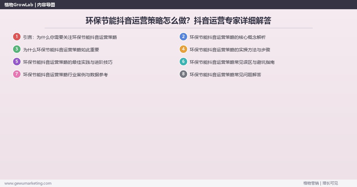 环保节能抖音运营策略怎么做?抖音运营专家详细解答 环保节能抖音运营策略怎么做?抖音运营专家详细解答