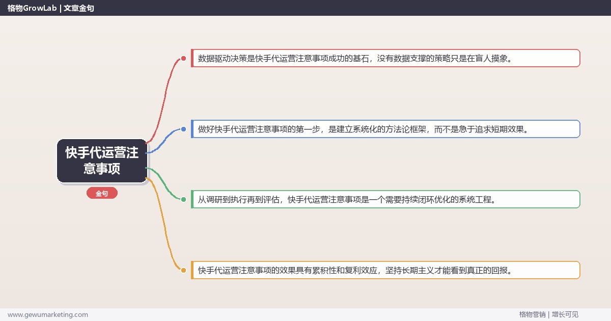 快手代运营注意事项：盘点快手代运营的注意事项完整指南