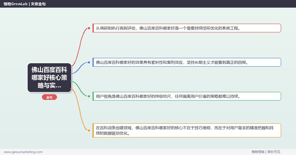 2026年佛山百度百科哪家好核心策略与实操方法