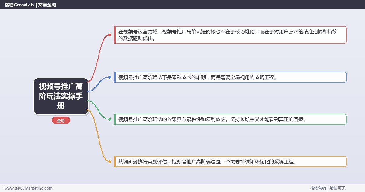 视频号推广高阶玩法实操手册：策略、工具与案例分析