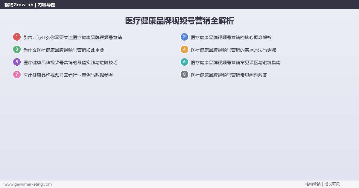 医疗健康品牌视频号营销全解析：从策略到落地的系统方法