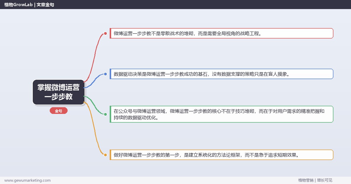 掌握微博运营一步步教：手把手教做微博运营的系统性方法