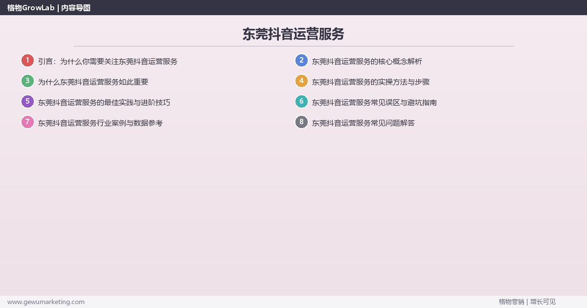 东莞抖音运营服务：介绍东莞地区抖音运营服务情况完整指南