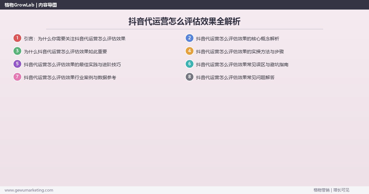 抖音代运营怎么评估效果全解析：从策略到落地的系统方法
