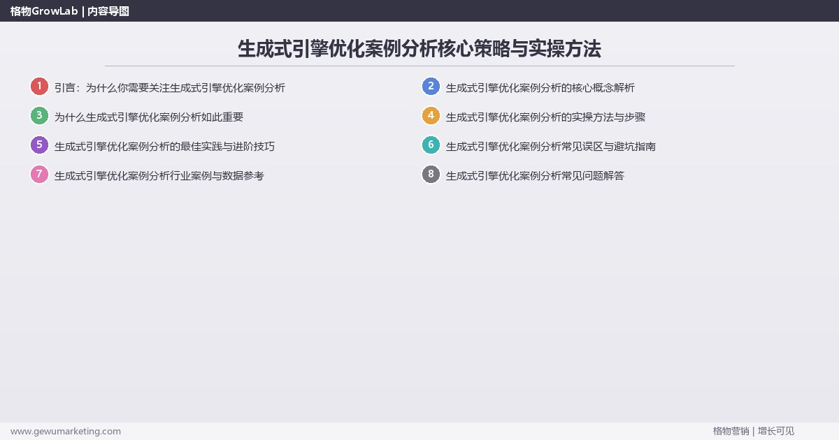 2026年生成式引擎优化案例分析核心策略与实操方法