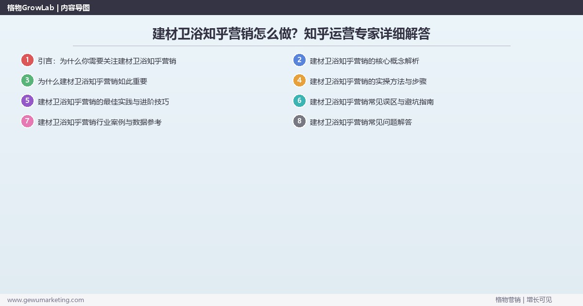 建材卫浴知乎营销怎么做?知乎运营专家详细解答 建材卫浴知乎营销怎么做?知乎运营专家详细解答