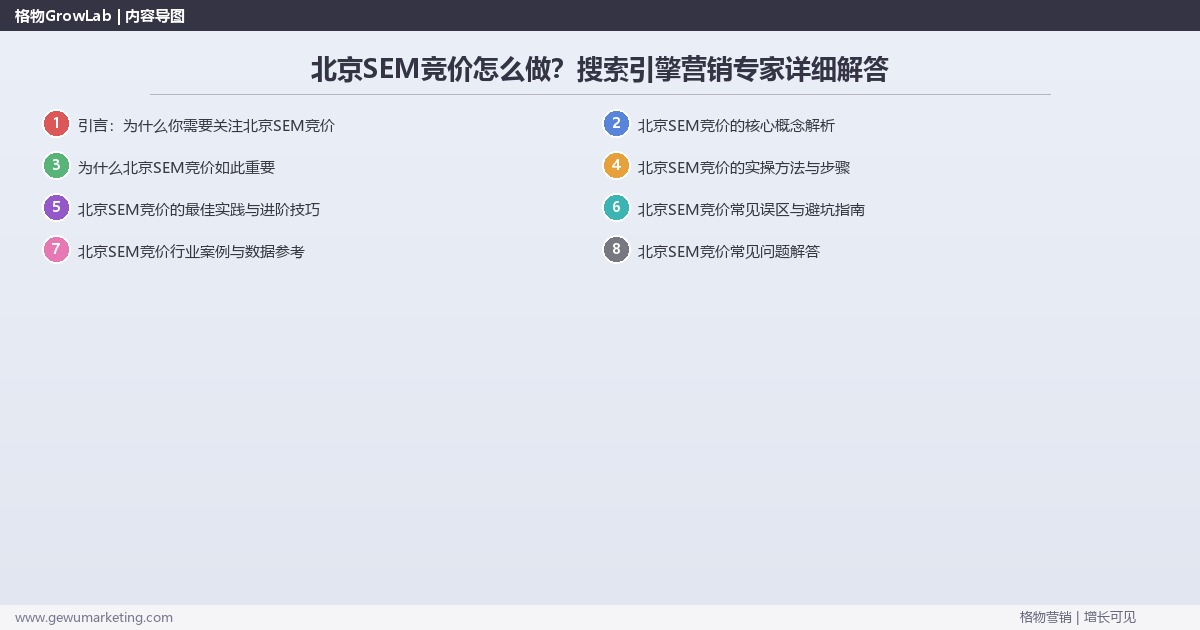 北京SEM竞价怎么做?搜索引擎营销专家详细解答 北京SEM竞价怎么做?搜索引擎营销专家详细解答