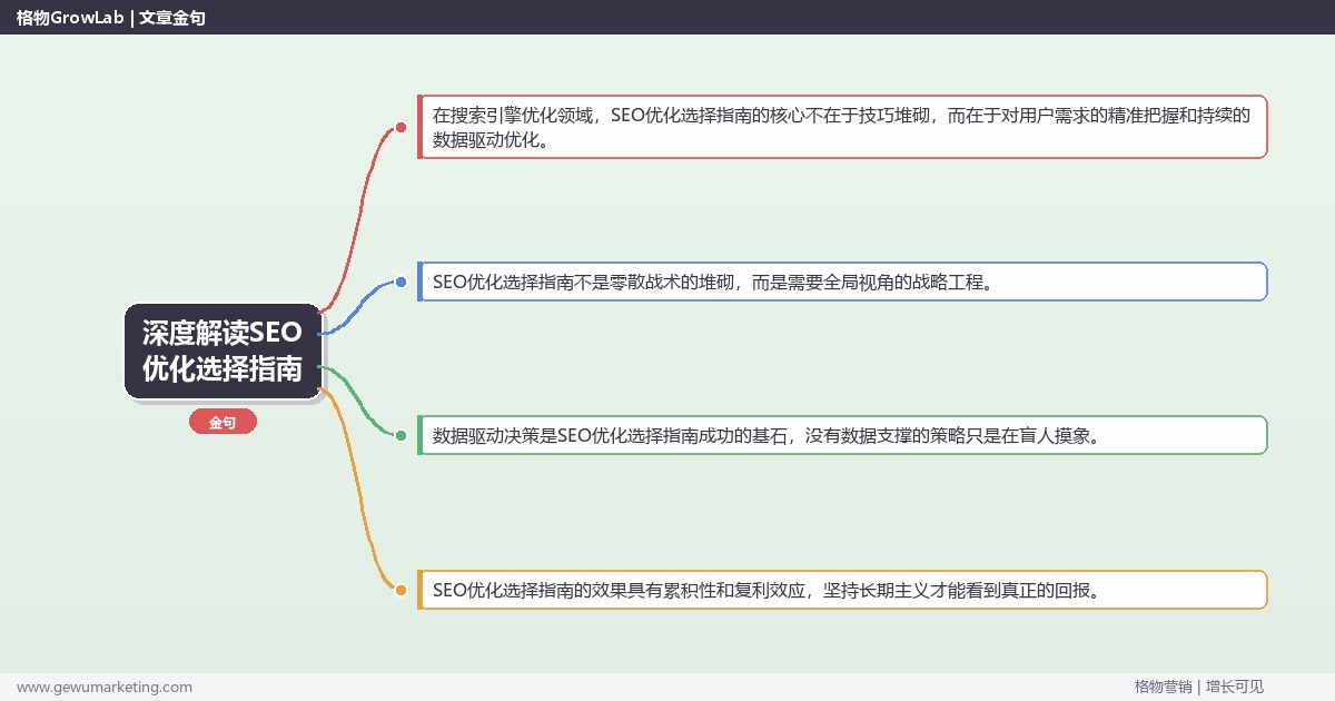 深度解读SEO优化选择指南：提供SEO优化选择指南关键要点