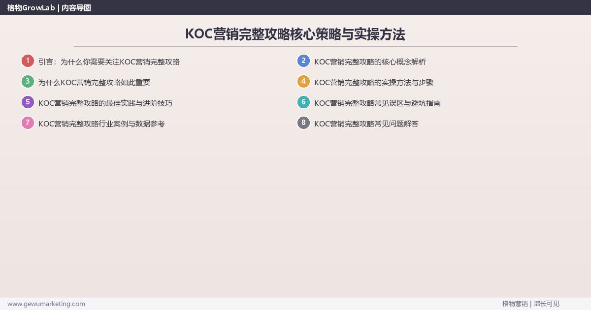 2026年KOC营销完整攻略核心策略与实操方法