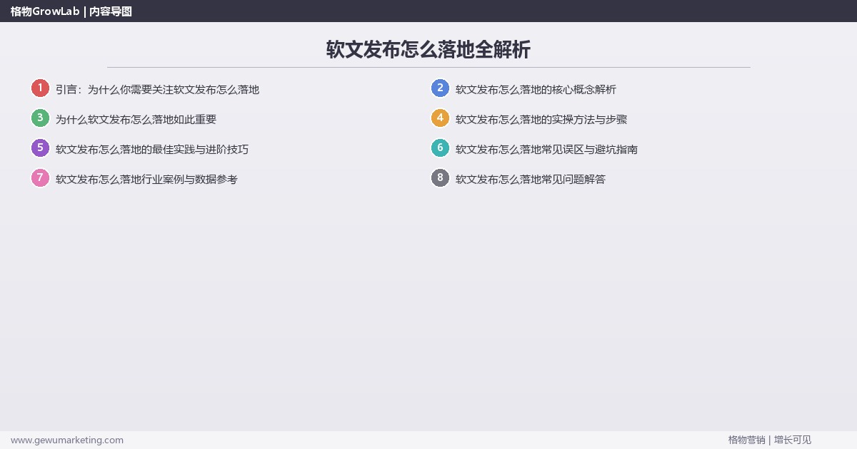 软文发布怎么落地全解析：从策略到落地的系统方法