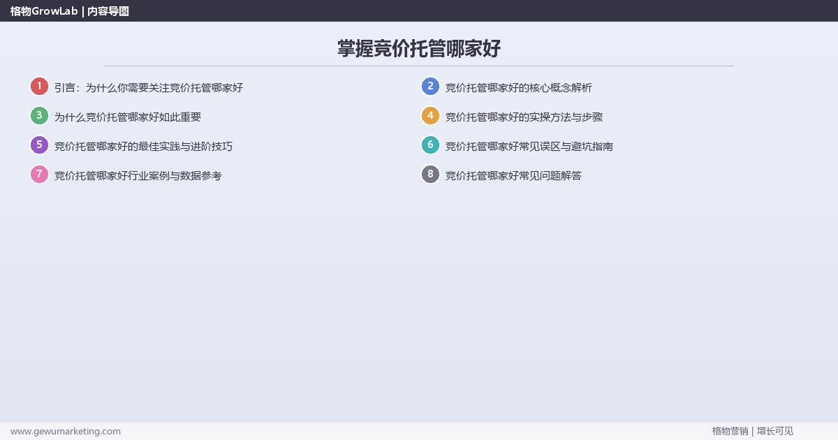 掌握竞价托管哪家好：提供竞价托管服务商选择标准的系统性方法