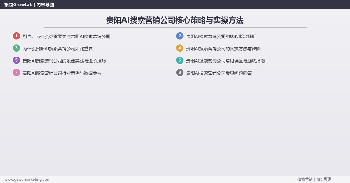 2026年贵阳AI搜索营销公司核心策略与实操方法 2026年贵阳AI搜索营销公司核心策略与实操方法