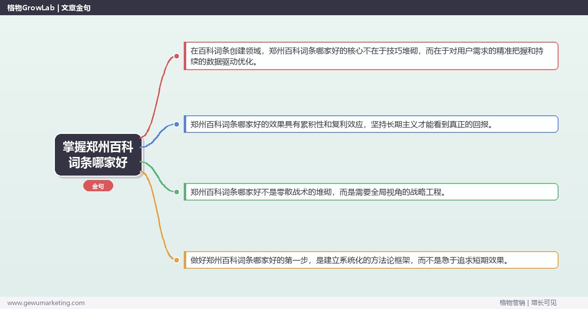掌握郑州百科词条哪家好：推荐郑州地区优质百科词条服务商的系统性方法