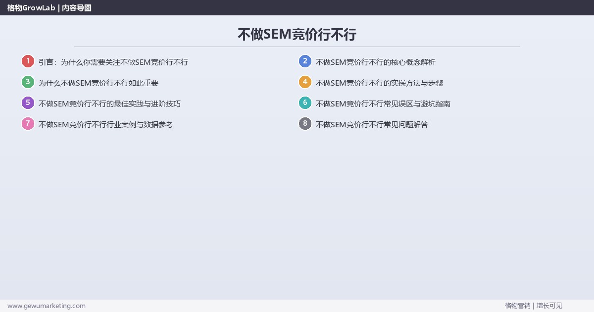 不做SEM竞价行不行:分析不做SEM竞价的影响完整指南 不做SEM竞价行不行:分析不做SEM竞价的影响完整指南