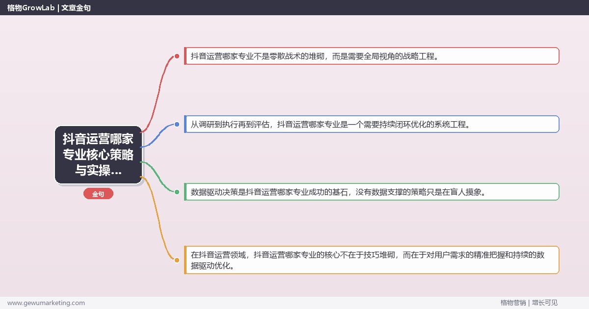 2026年抖音运营哪家专业核心策略与实操方法