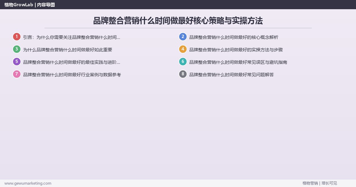 2026年品牌整合营销什么时间做最好核心策略与实操方法