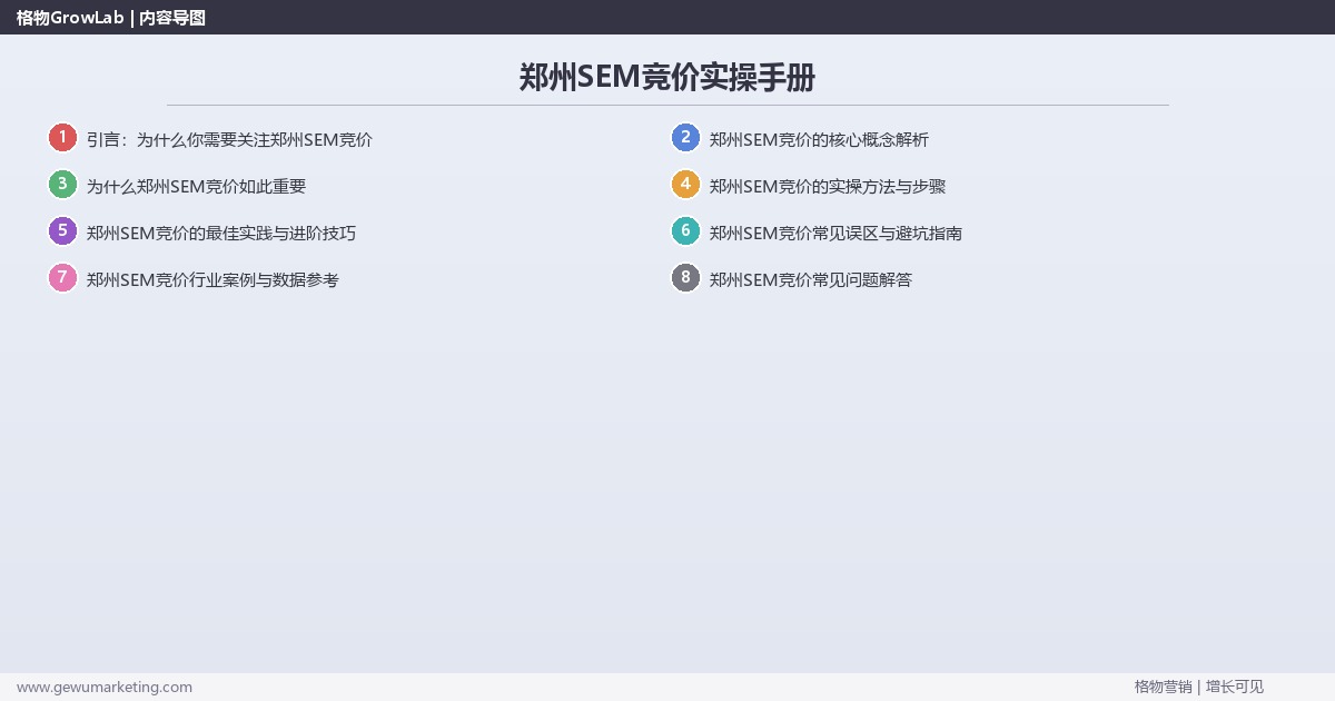 郑州SEM竞价实操手册：策略、工具与案例分析