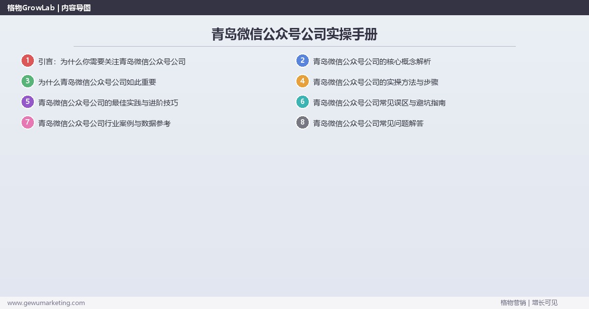 青岛微信公众号公司实操手册：策略、工具与案例分析