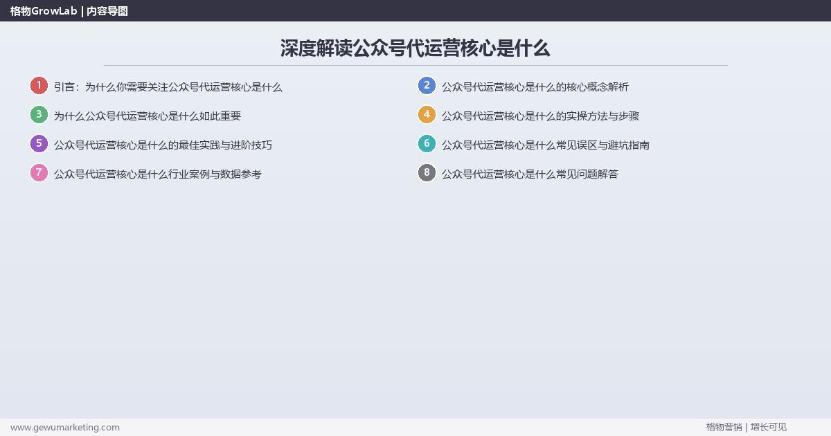 深度解读公众号代运营核心是什么：提炼公众号代运营的核心要素关键要点