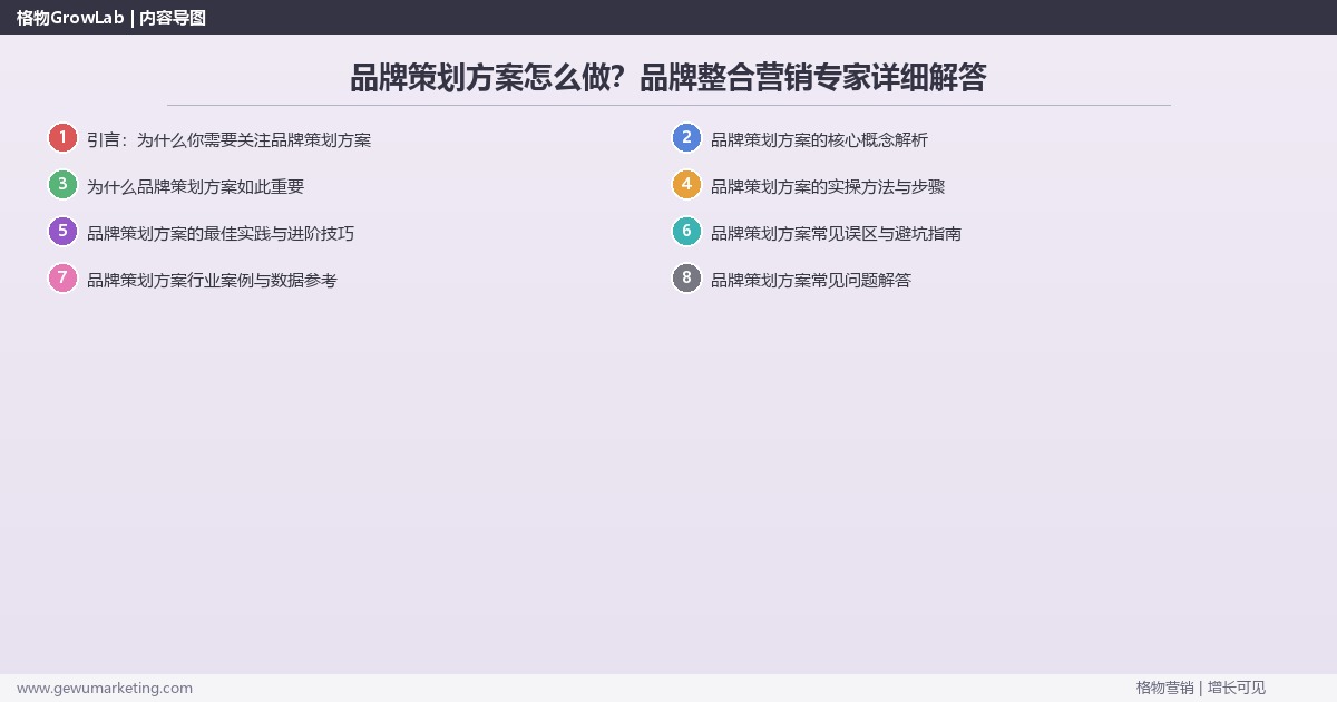 品牌策划方案怎么做？品牌整合营销专家详细解答