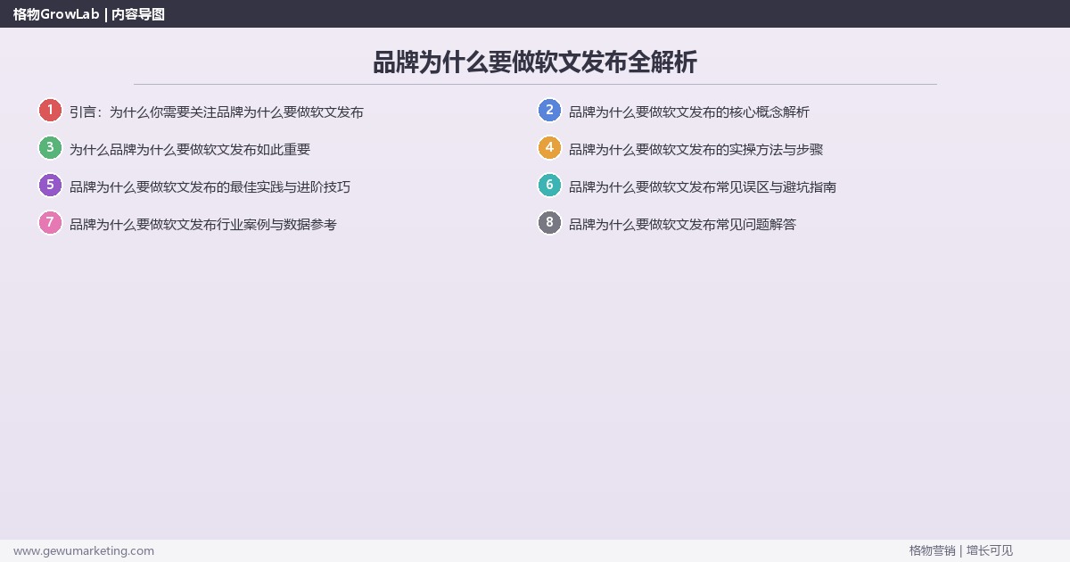 品牌为什么要做软文发布全解析:从策略到落地的系统方法 品牌为什么要做软文发布全解析:从策略到落地的系统方法