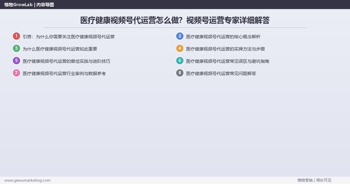 医疗健康视频号代运营怎么做？视频号运营专家详细解答