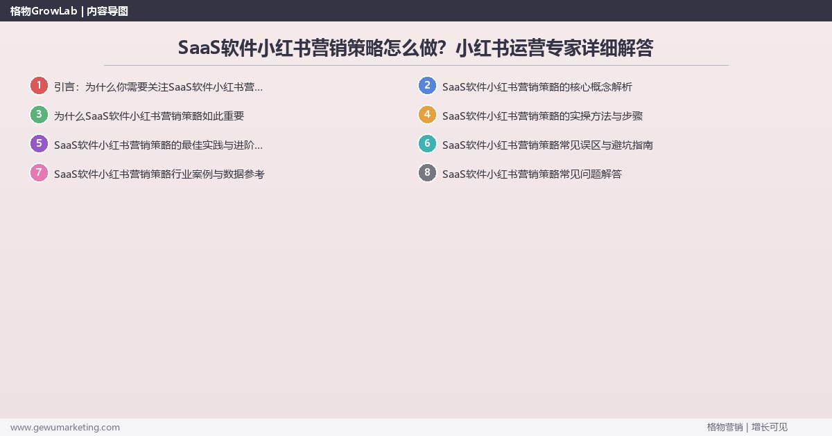 SaaS软件小红书营销策略怎么做？小红书运营专家详细解答