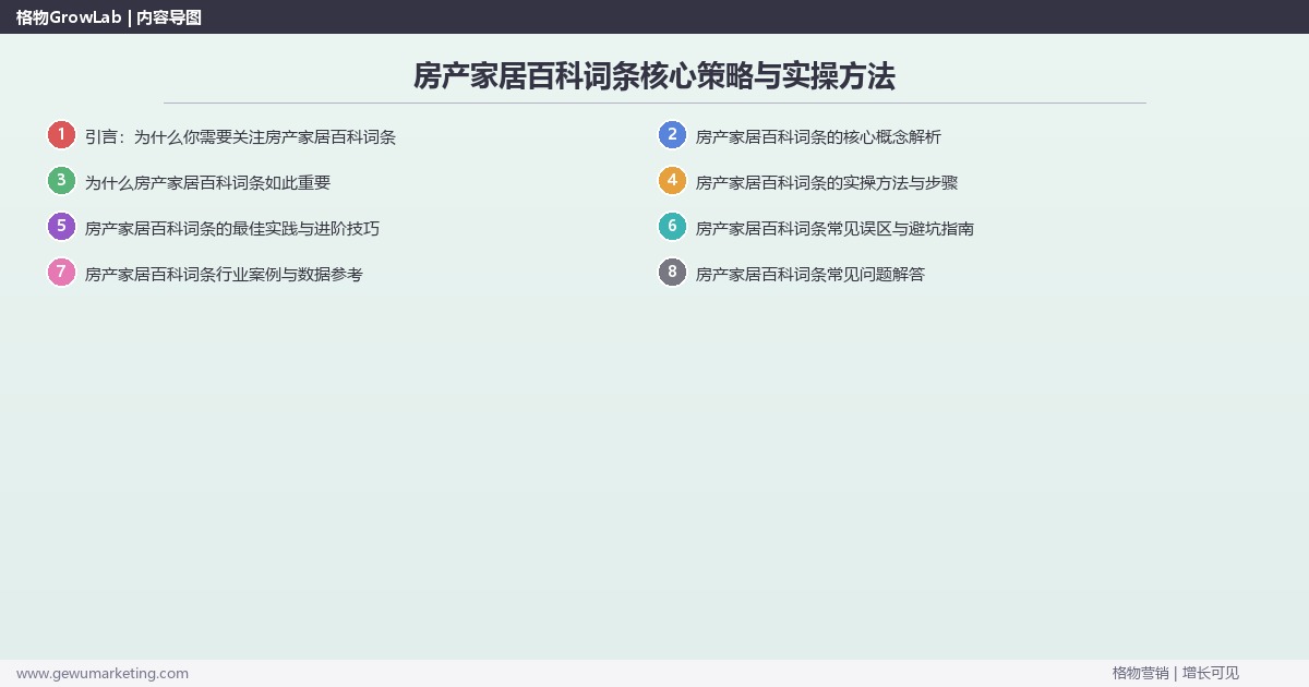 2026年房产家居百科词条核心策略与实操方法