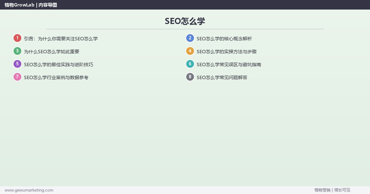 SEO怎么学：推荐SEO的学习路径与资源完整指南