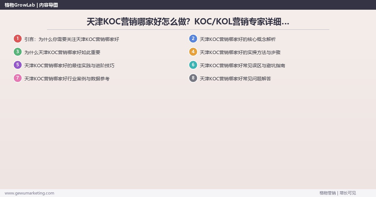 天津KOC营销哪家好怎么做？KOC/KOL营销专家详细解答