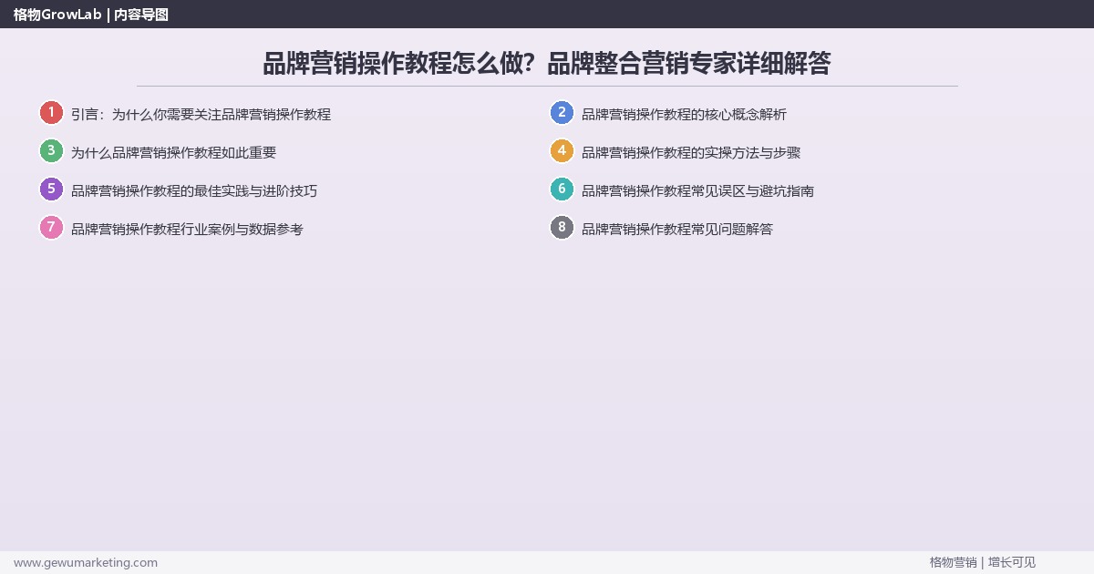品牌营销操作教程怎么做？品牌整合营销专家详细解答