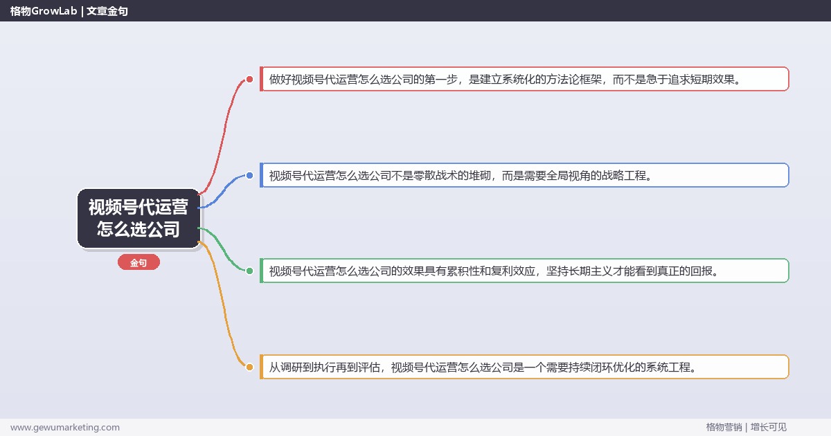 视频号代运营怎么选公司：提供视频号代运营公司选择标准完整指南
