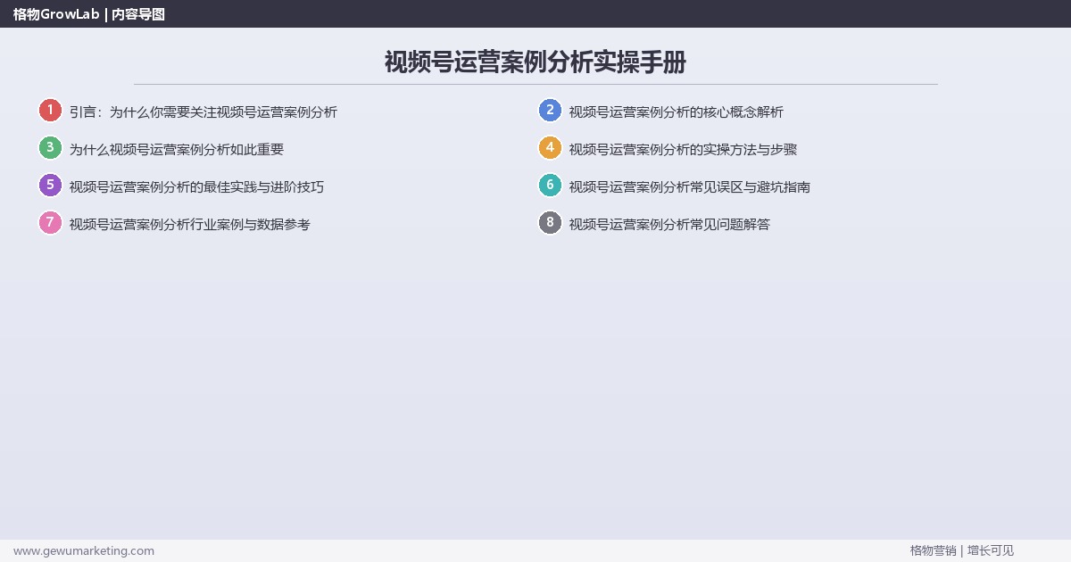 视频号运营案例分析实操手册：策略、工具与案例分析