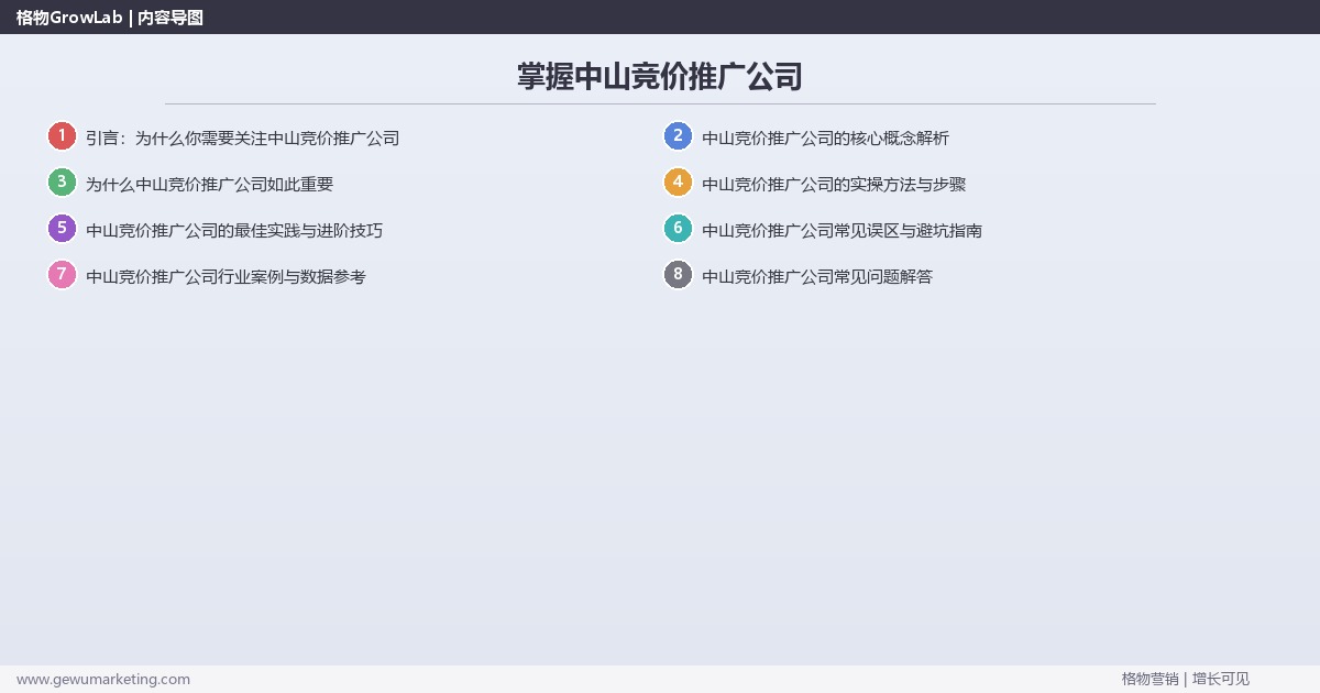 掌握中山竞价推广公司:盘点中山地区竞价推广公司的系统性方法 掌握中山竞价推广公司:盘点中山地区竞价推广公司的系统性方法