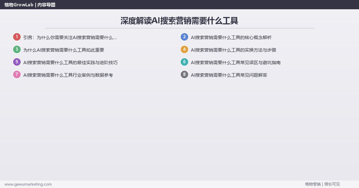 深度解读AI搜索营销需要什么工具:说明AI搜索营销的工具需求关键要点 深度解读AI搜索营销需要什么工具:说明AI搜索营销的工具需求关键要点