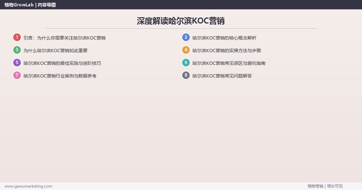 深度解读哈尔滨KOC营销：提供哈尔滨地区KOC营销市场概况关键要点