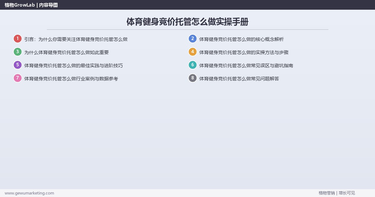 体育健身竞价托管怎么做实操手册：策略、工具与案例分析