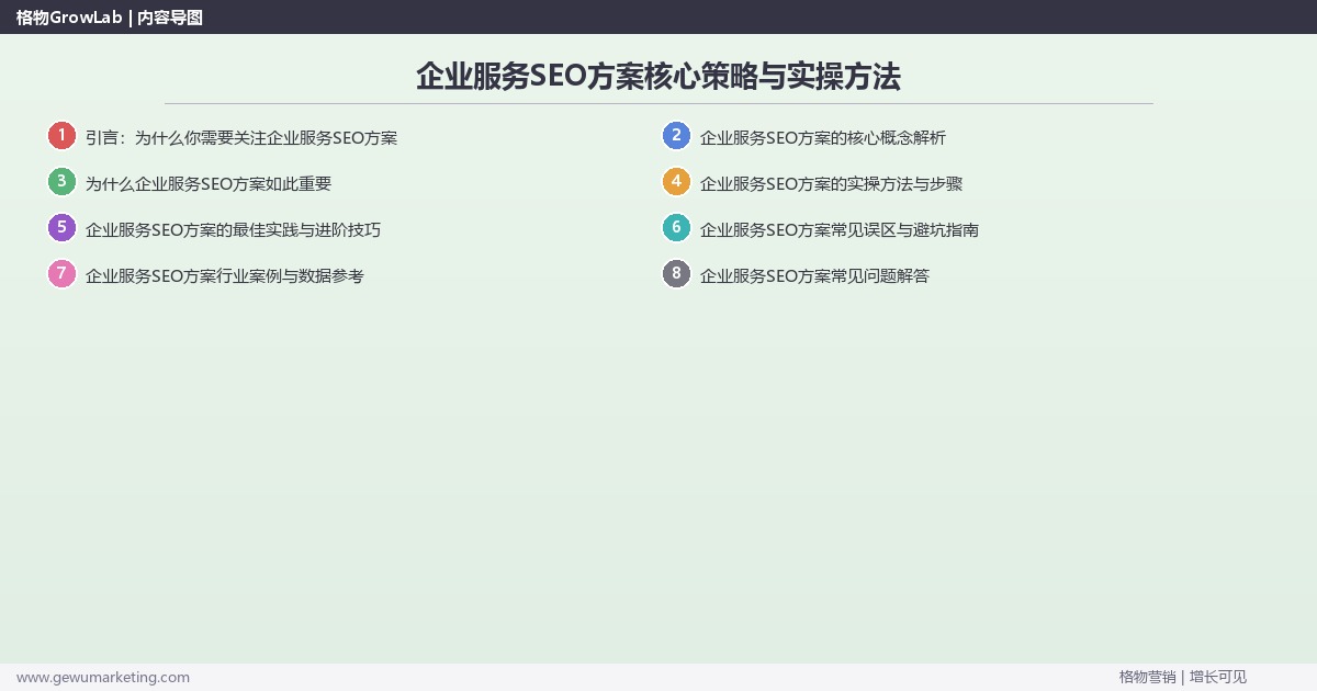 2026年企业服务SEO方案核心策略与实操方法 2026年企业服务SEO方案核心策略与实操方法