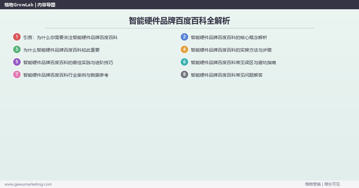 智能硬件品牌百度百科全解析:从策略到落地的系统方法 智能硬件品牌百度百科全解析:从策略到落地的系统方法